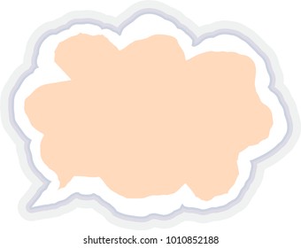 fluffy Speech color balloon 5.
This is a vector illustration.