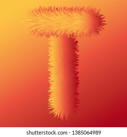 Fluffy "T" Alphabet Letter collection