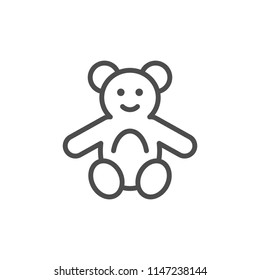 Fluffy toy line icon