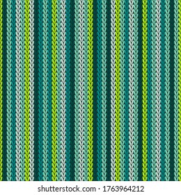 Fluffy vertical stripes knit texture geometric vector seamless. Pullover knit tricot  fabric print. Scandinavian style seamless knitted pattern. Fabric canvas illustration.