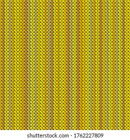 Fluffy vertical stripes knitting texture geometric vector seamless. Plaid stockinet ornament. Winter seamless knitted pattern. Handicraft backdrop.