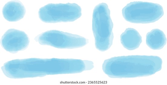 Fluffy Watercolor Paint Bleed Texture in Light Blue