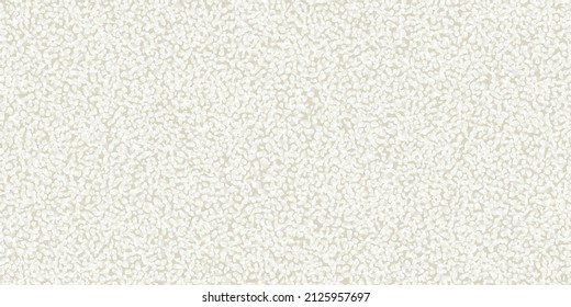 Fluffy white abstract dotted terry towel or carpet seamless pattern top view. Noise vector texture. Domestic cotton rug or mat closeup. Woollen soft canvas structure. Smooth hotel spa towel.