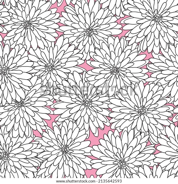 Fluffy White Big Lily Repeating Pattern Stock Vector (Royalty Free ...