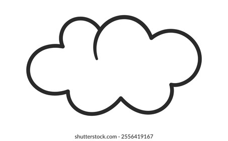 Fluffy white cloud decorative element