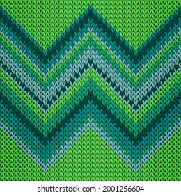Fluffy Zickzallinien stricken Textur geometrische nahtlose Muster. Ugly Pulater Stockinettenschmuck. Winternahtloses Strickmuster. Gemütliches Stoffdruck-Design.