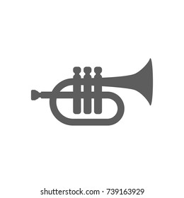 Flugelhorn icon in trendy flat style isolated on white background. Symbol for your web site design, logo, app, UI. Vector illustration, EPS