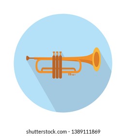 flugelhorn musical instrument flat icon, vector sign, colorful pictogram isolated on white. Symbol, logo illustration. Flat style design