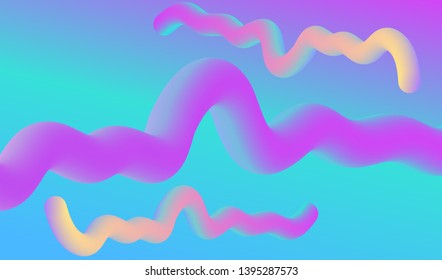 Fluid 3d abstract background. Futuristic liquid gradient shapes design. Vector eps10.