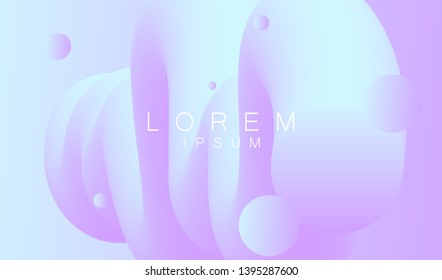 Fluid 3d abstract background. Futuristic liquid gradient shapes design. Vector eps10.