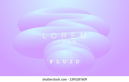 Fluid 3d abstract background. Futuristic liquid gradient shapes design. Vector eps10.