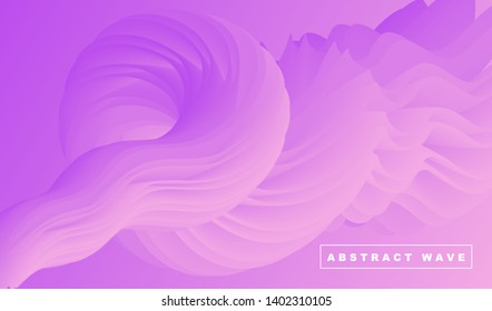 Fluid 3d abstract background. Futuristic liquid gradient shapes design. Vector eps10.