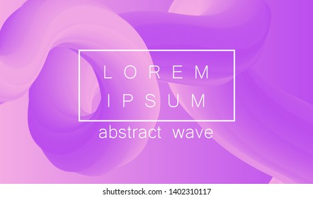 Fluid 3d abstract background. Futuristic liquid gradient shapes design. Vector eps10.