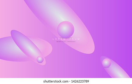 Fluid 3d abstract background. Futuristic liquid gradient shapes design. Vector eps10.