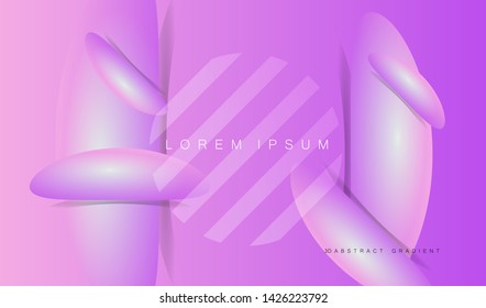 Fluid 3d abstract background. Futuristic liquid gradient shapes design. Vector eps10.
