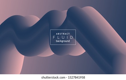 Fluid 3d abstract background. Futuristic liquid gradient shapes design. Vector eps10.