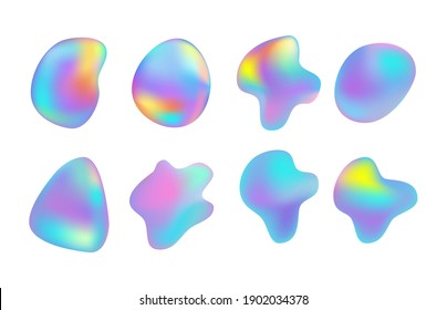 Forma fluida 3d con los colores modernos del neón. Fondo holográfico líquido para afiches, folletos, patrón textil, envoltura de regalo, papel tapiz web y de escritorio. 