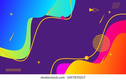 Fluid abstrack background colorful. Modern gradient light vector illustration