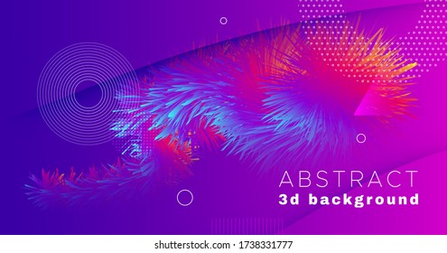 Fluid Abstract. 3d Graphic Pattern. Vector Geometric Motion. Trendy Fluid Abstract. Flow Dynamic Design. Neon Movement. Music Color Concept. Gradient Liquid Flyer. Vibrant Fluid Abstract.