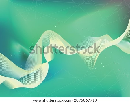 Fluid abstract background. Aurora hologram. Glitter. Title space.Line art.