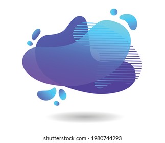 Fluid abstract background. Banners with flowing liquid shapes. Vector