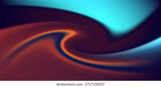 Fundo abstrato fluido com gradiente colorido. Ilustração da onda laranja azul abstrata do movimento moderno.