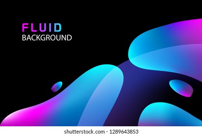 Fluid abstract background. Colorful liquid shape composition.
