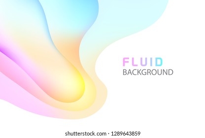 Fluid abstract background. Colorful liquid shape composition.