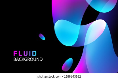 Fluid abstract background. Colorful liquid shape composition.