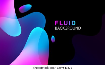 Fluid abstract background. Colorful liquid shape composition.