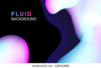 Fluid abstract background. Colorful liquid shape composition.