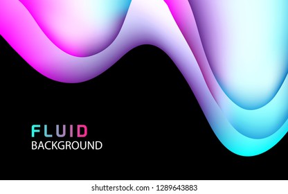 Fluid abstract background. Colorful liquid shape composition.