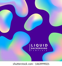 Fluid abstract background. Colorful liquid shape composition.