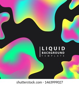 Fluid abstract background. Colorful liquid shape composition.
