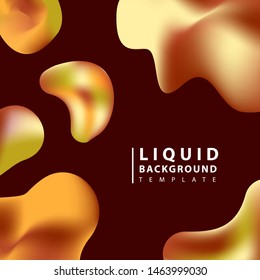 Fluid abstract background. Colorful liquid shape composition.