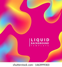 Fluid abstract background. Colorful liquid shape composition.