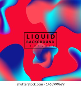 Fluid abstract background. Colorful liquid shape composition.