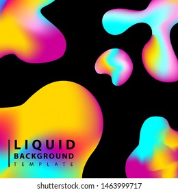 Fluid abstract background. Colorful liquid shape composition.