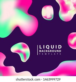Fluid abstract background. Colorful liquid shape composition.