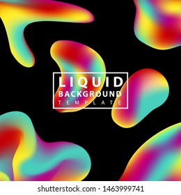 Fluid abstract background. Colorful liquid shape composition.