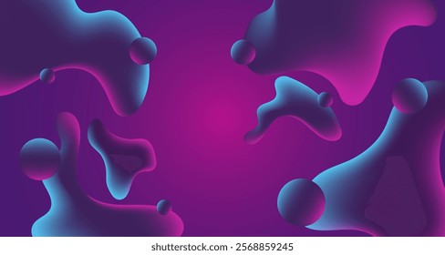 Fluid abstract background Colorful liquid shape composition