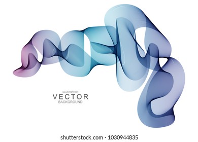 Fluid abstract background with curve shape. Usable for poster, wallpaper, cover and flyer. Colored wave lines like smoke. Colorful abstract wave poster.