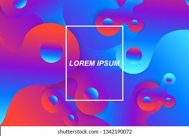 Fluid abstract background. Futuristic liquid gradient shapes design. Vector eps10.