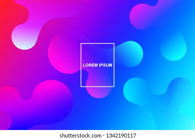 Fluid abstract background. Futuristic liquid gradient shapes design. Vector eps10.
