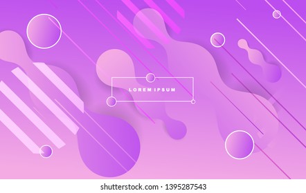 Fluid abstract background. Futuristic liquid gradient shapes design. Vector eps10.