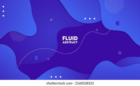 Fluid abstract background and gradient blue design