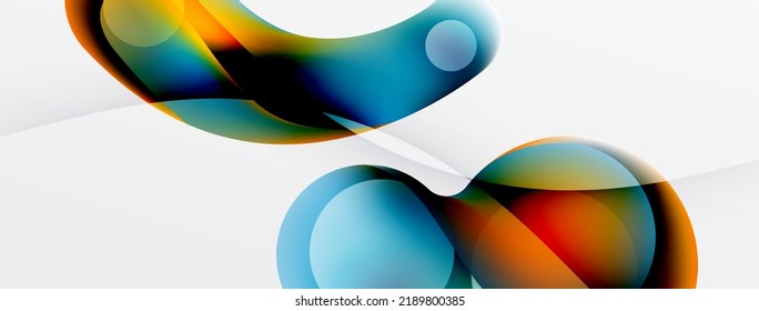 Fluid abstract background. Liquid color gradients composition. Round shapes and circle flowing design for wallpaper, banner, background or landing