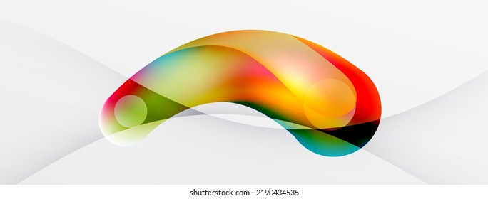 Fluid abstract background. Liquid color gradients composition. Round shapes and circle flowing design for wallpaper, banner, background or landing