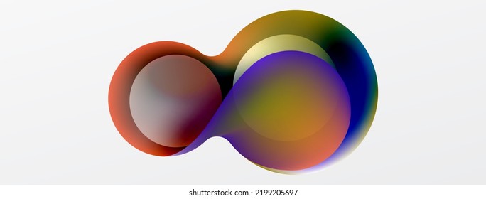 Fondo fluido abstracto. Composición de gradientes de color líquido. Formas redondeadas y diseño de flujo de círculo para papel de pared, pancarta, fondo o aterrizaje
