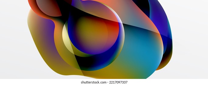 Fondo fluido abstracto. Composición de gradientes de color líquido. Formas redondeadas y diseño de flujo de círculo para papel de pared, pancarta, fondo o aterrizaje